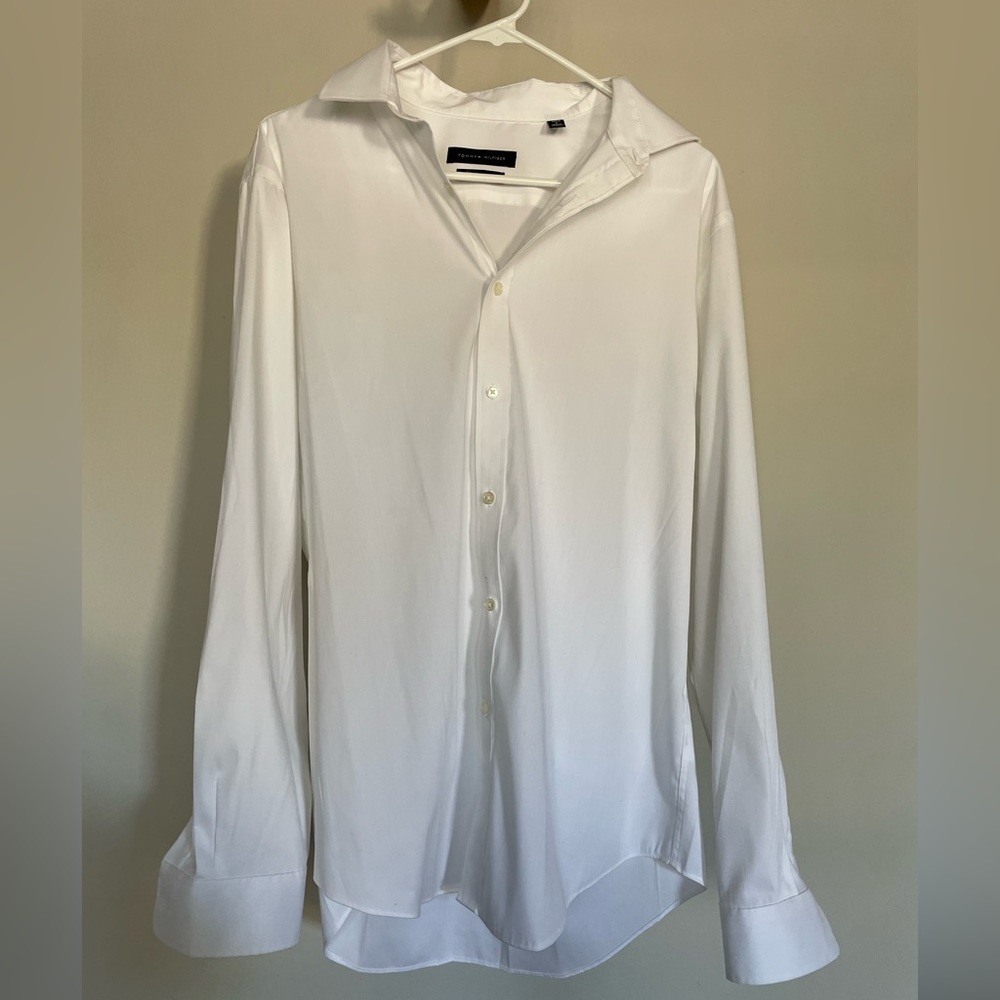 White Tommy Hilfiger Button Down Shirt